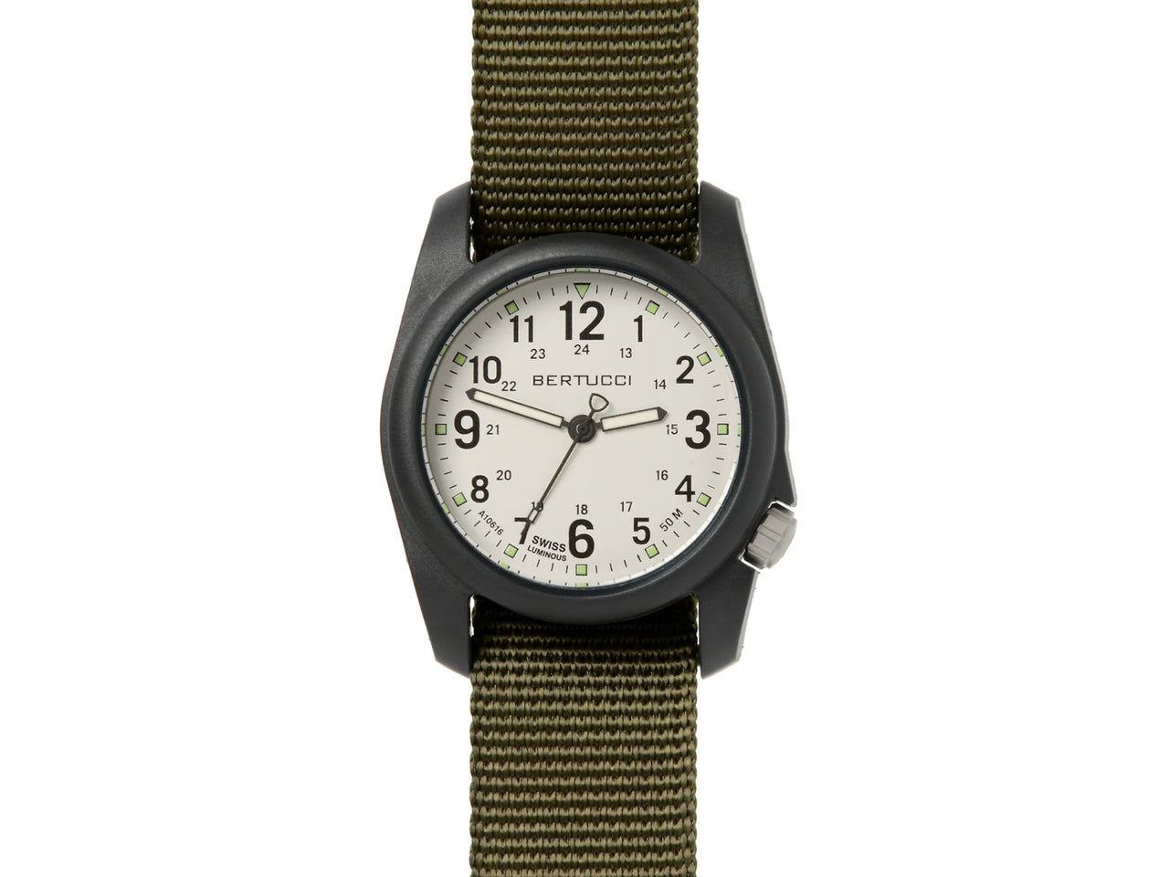 Bertucci DX3® Field™ Watch - 11049 Stone Dial w/ Defender Olive™ Nylon Band