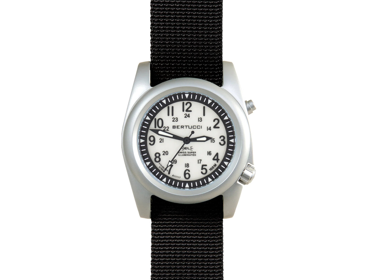 Bertucci A-2SEL Super Illuminated Watch - 22025 Ghost Grey EL w/ Black Nylon Band