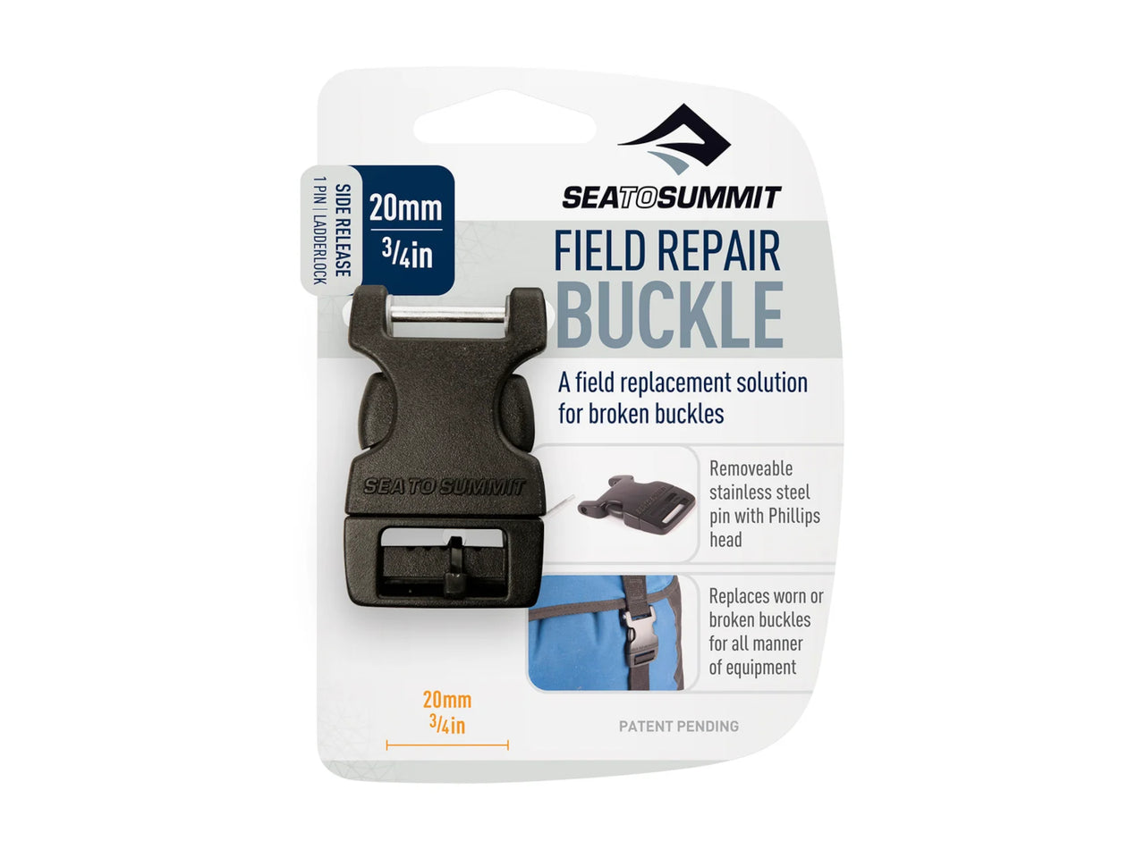 Sea to Summit Side Release Field Repair Buckle with Removable Pin