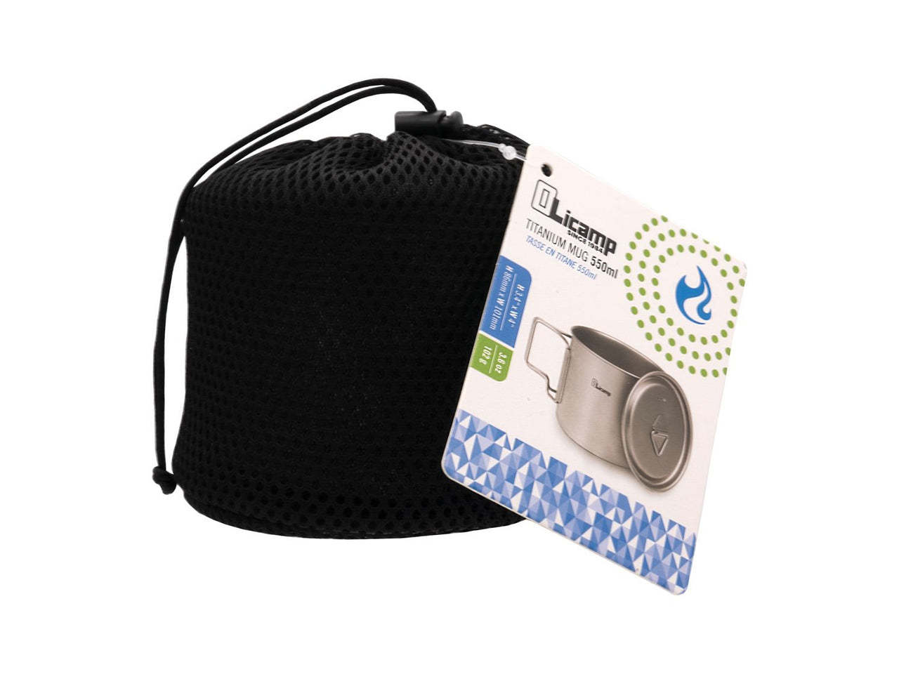 Olicamp Ion Stove with Titanium Space Saver 550 Mug Combo