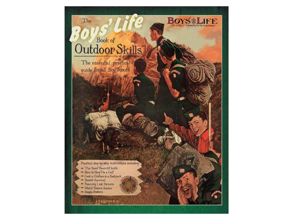 Vintage 'Boys' Life' book cover featuring a group of boys outdoors.