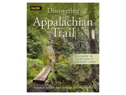 Book cover of 'Discovering the Appalachian Trail' with a forest scene and wooden bench.