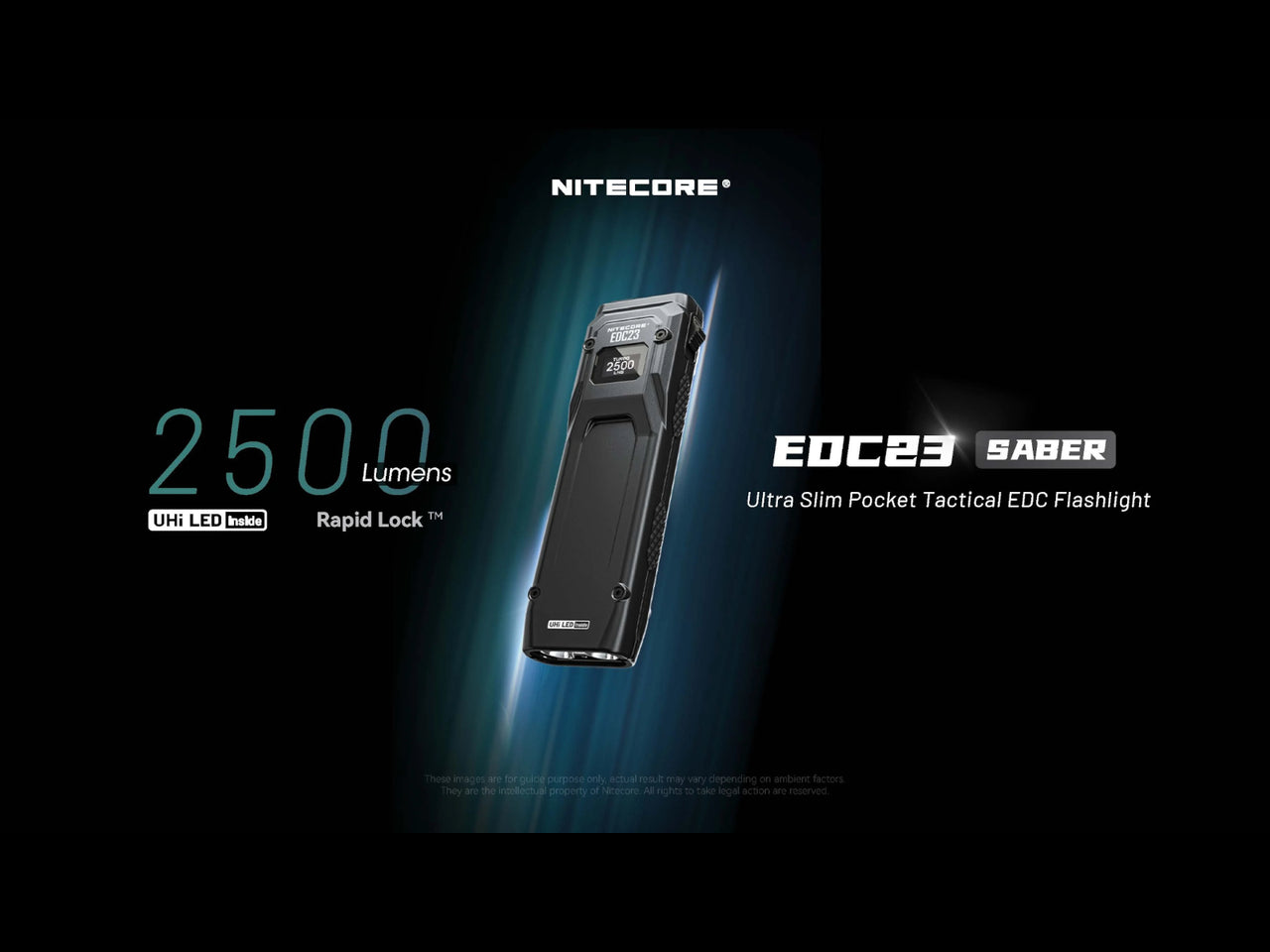 Nitecore EDC23 2500 Lumen USB-C Rechargeable Ultra-Slim EDC Flashlight