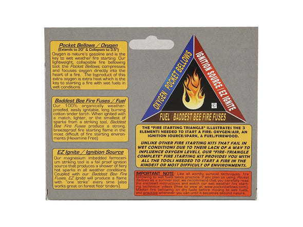 Epiphany Fire-Triangle Complete - Bellows Based 3-Piece Fire Starting Kit