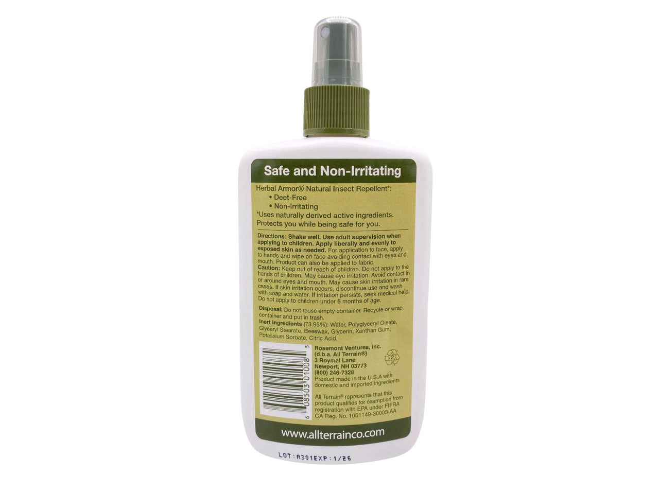 Herbal Armor® DEET-Free, Natural* Insect Repellent, Pump Spray 8oz