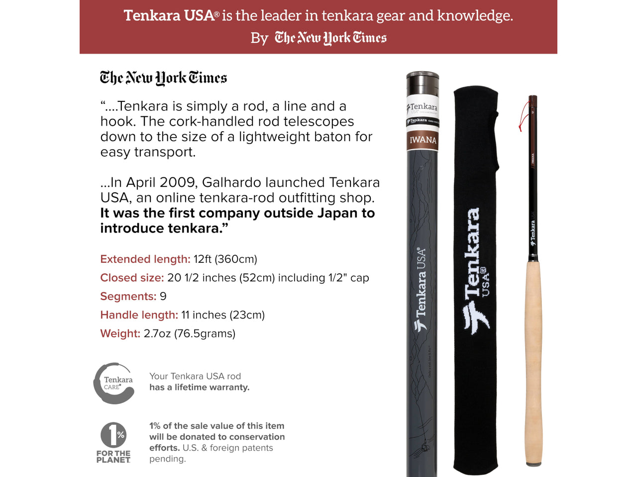 Tenkara USA - IWANA™ 12ft (360cm)