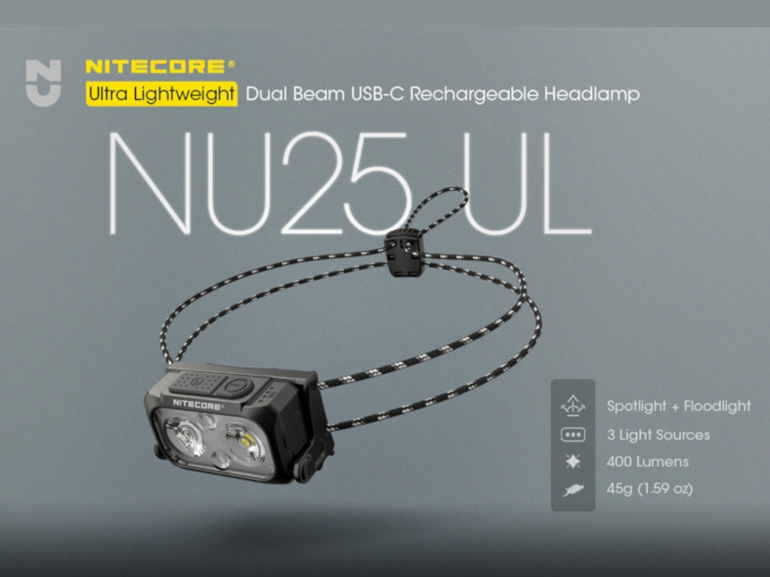 Nitecore NU25 UL Ultralight Rechargeable Headlamp