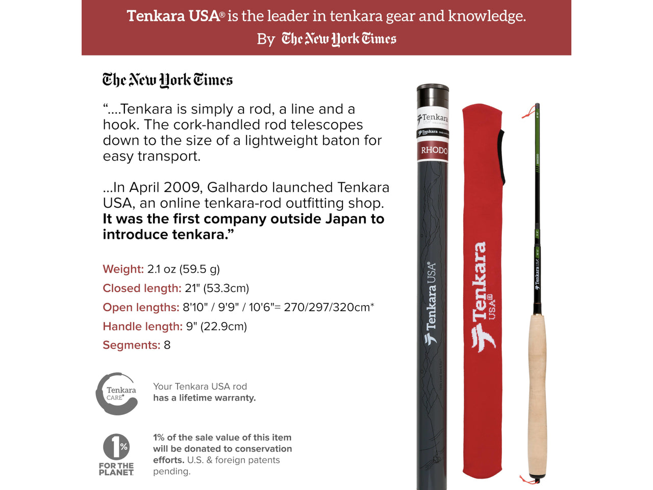 Tenkara USA - RHODO™ 8'10"/9'9"/10'6" (adjustable)