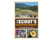 Book cover of 'The Scout's Backpacking Cookbook' with outdoor imagery and text.