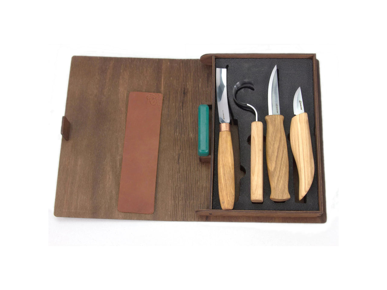 Beavercraft Spoon and Kuksa Carving Professional Set with Knives and Strop in a Book Case - S43