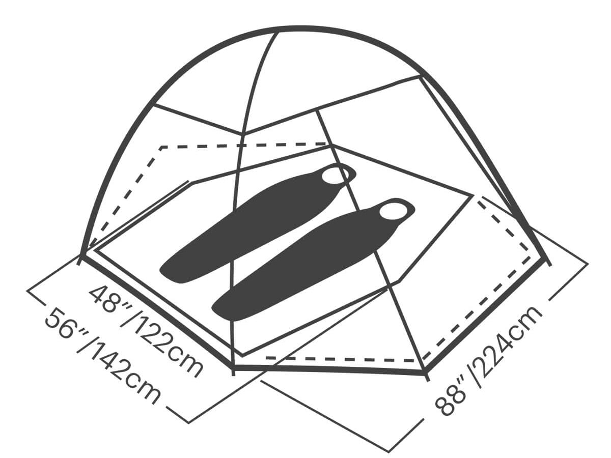 Eureka Mountain Pass 2 Person Tent Diagram
