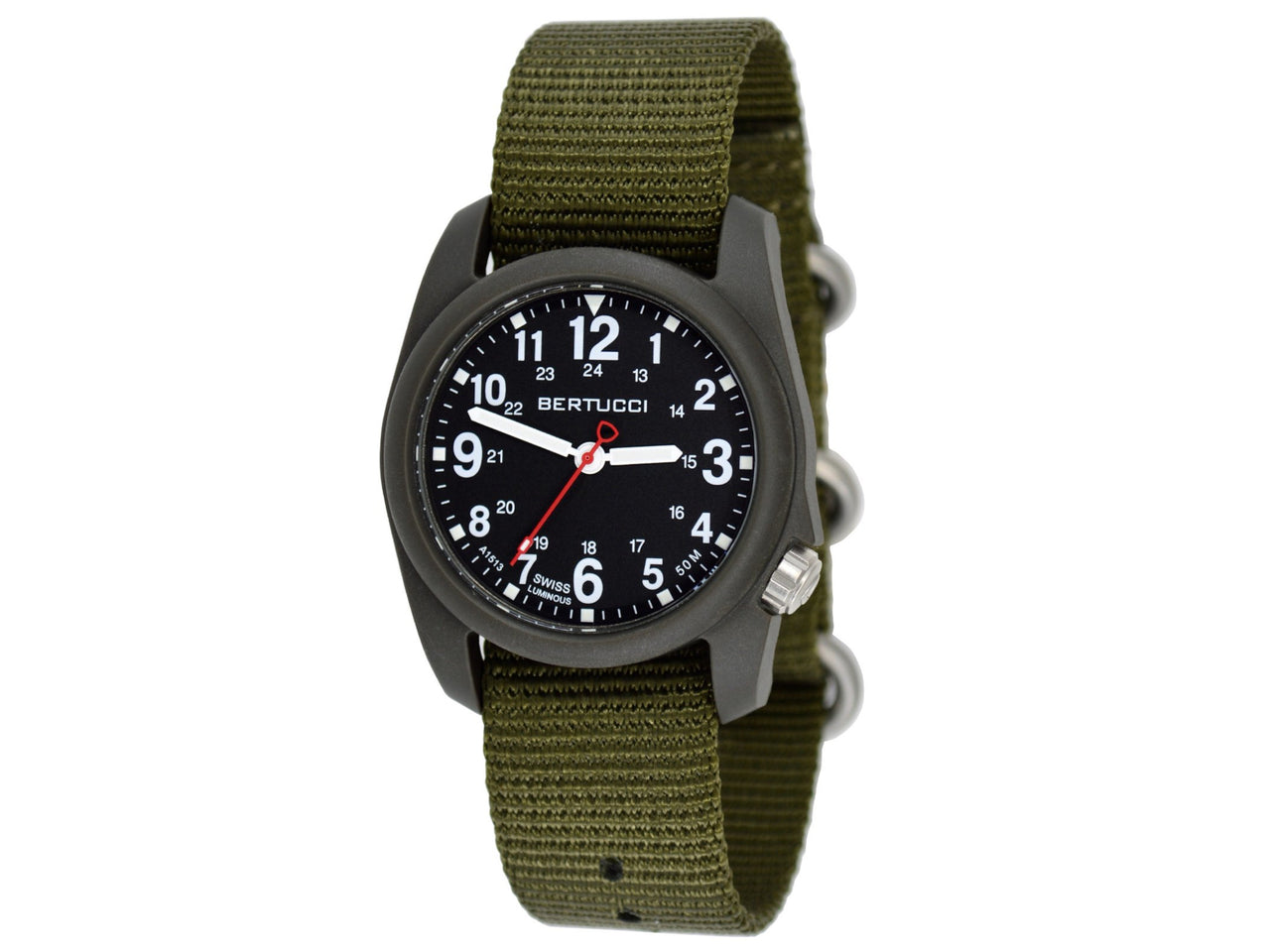 Bertucci DX3® Field™ Watch - 11026 Black Dial w/ Defender Olive™ Band