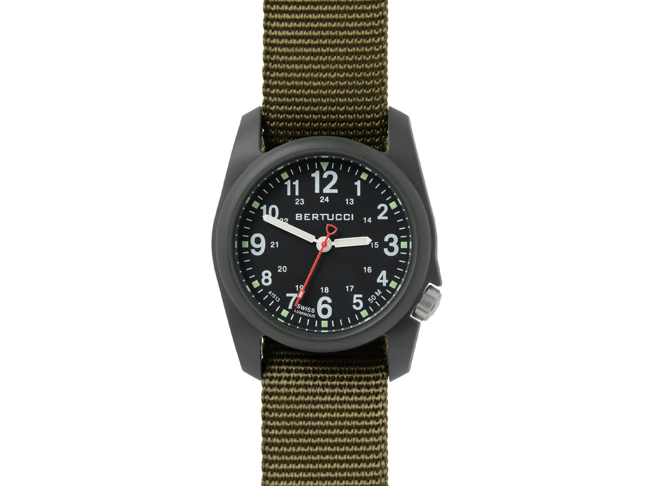 Bertucci DX3® Field™ Watch - 11026 Black Dial w/ Defender Olive™ Band