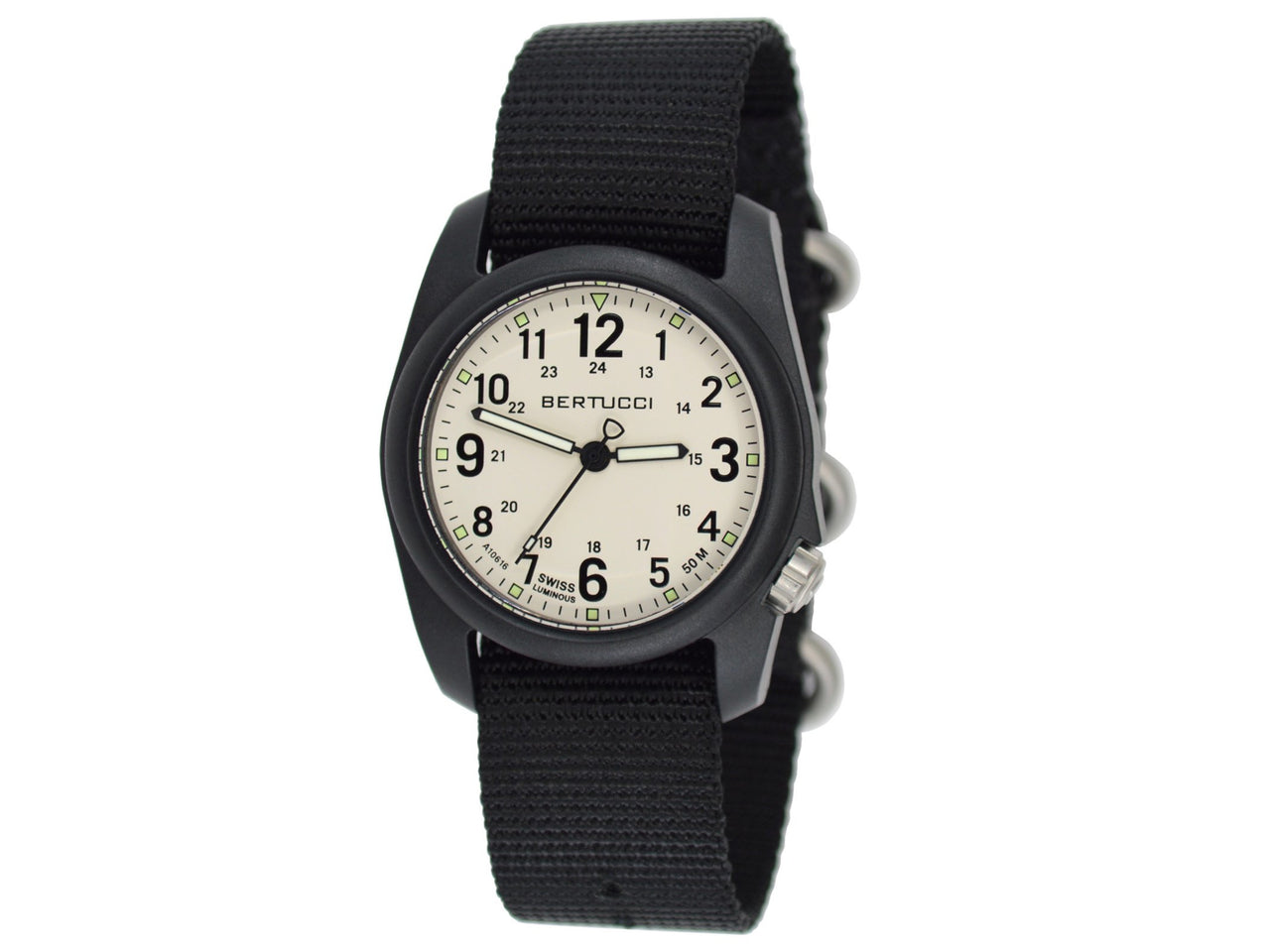 Bertucci DX3® Field™ Watch - 11039 Stone Dial w/ Black Band