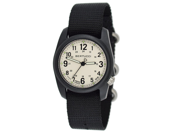 Bertucci DX3® Field™ Watch - 11039 Stone Dial w/ Black Band