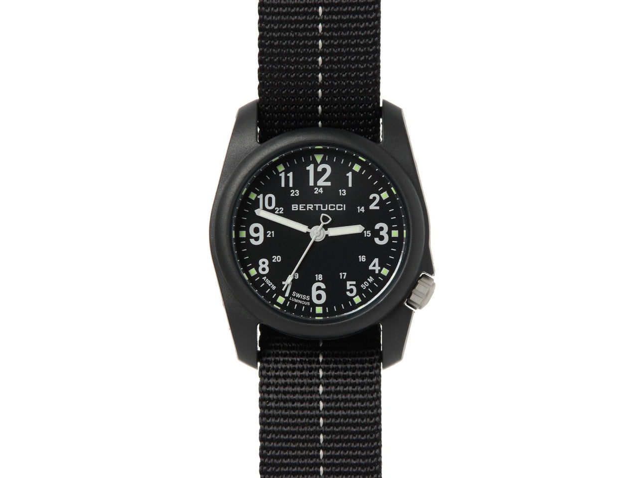 Bertucci DX3® PLUS™ Watch - 11043 Black/Ghost Gray™ Dial w/ Black case & Black/Ghost Gray™ Dash Line™ Band
