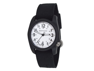 Bertucci DX3® CANVAS™ Watch - 11095 White Dial w/ Black Comfort Canvas™ Band
