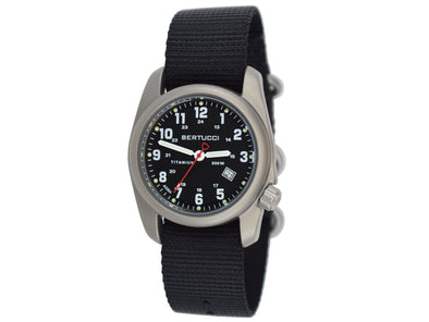 Bertucci A-2T Original Classic Watch - 12022 Black Dial w/ Black Nylon Band