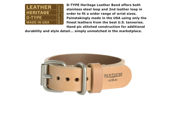 Bertucci M-2RA Women's Field Watch - 18504 Sand Dial w/ Tan English Bridle Leather Band