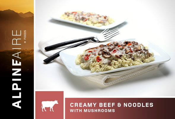 AlpineAire Creamy Beef & Noodles with Mushrooms Prepared