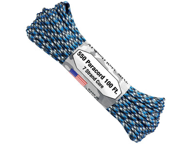 Atwood Rope MFG Parachute Cord Blue Camo 100 FT Package