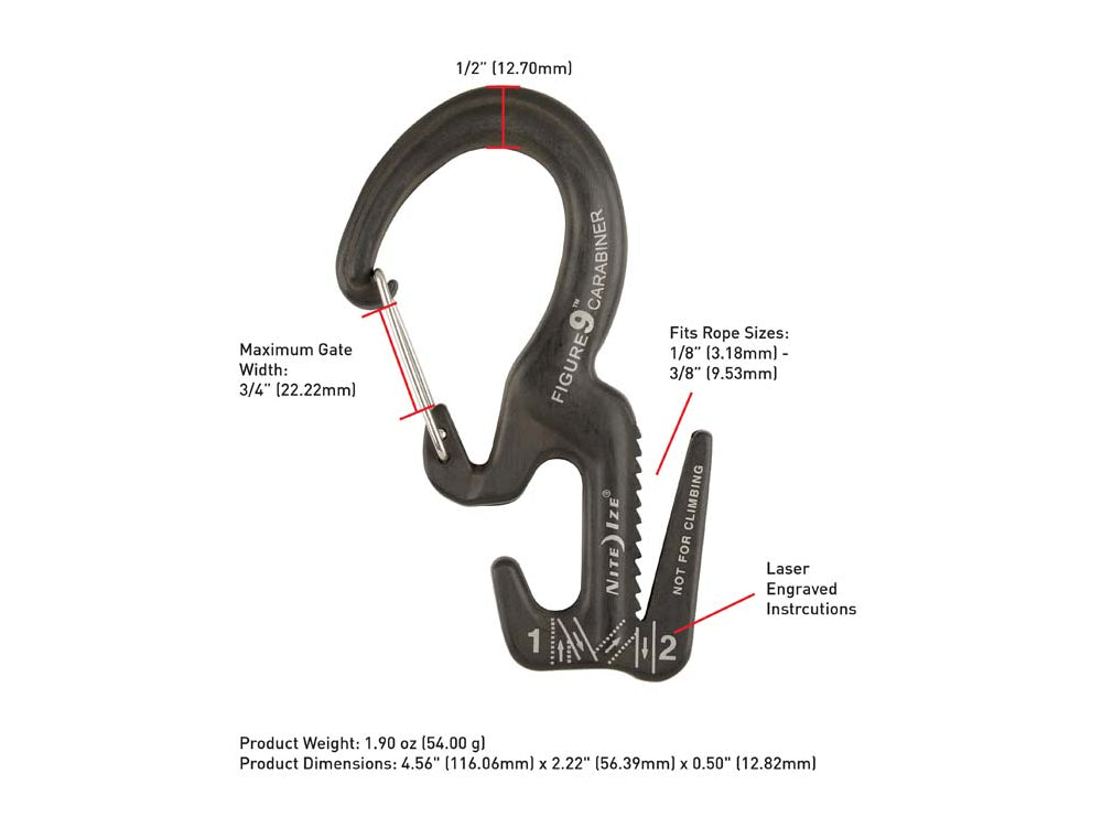 Nite Ize Figure 9® Carabiner Rope Tightener - Large