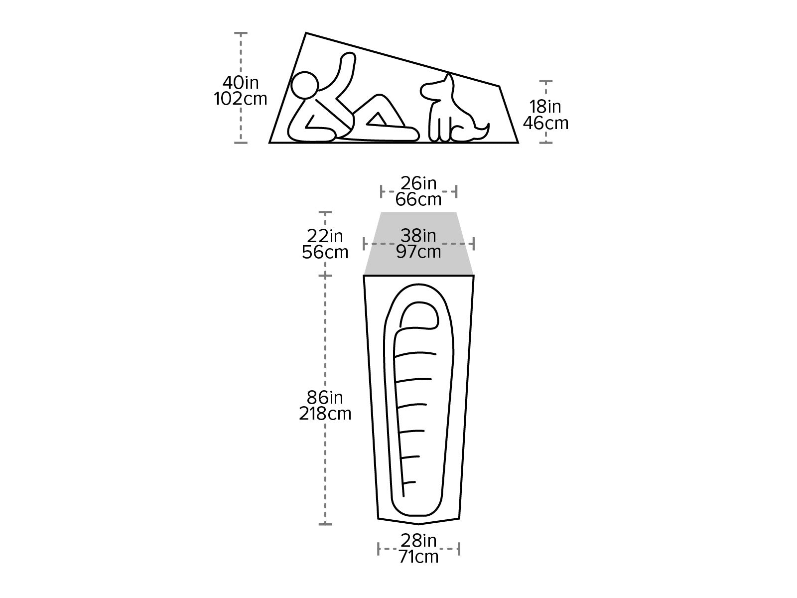 Big Agnes Fly Creek HV UL1 Solution Dye Diagram