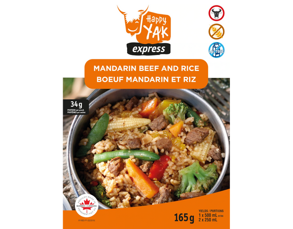 Happy Yak Mandarin Beef and Rice - 2 Servings