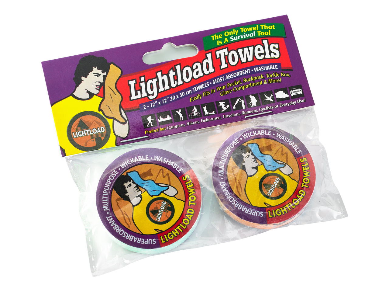 Camp Towels Hand Size 12x12" 2 Pack