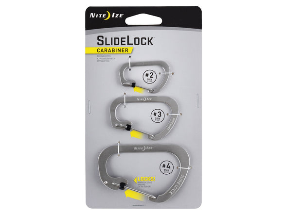 Nite Ize Slidelock® Carabiner Stainless Steel Combo - 3 Pack