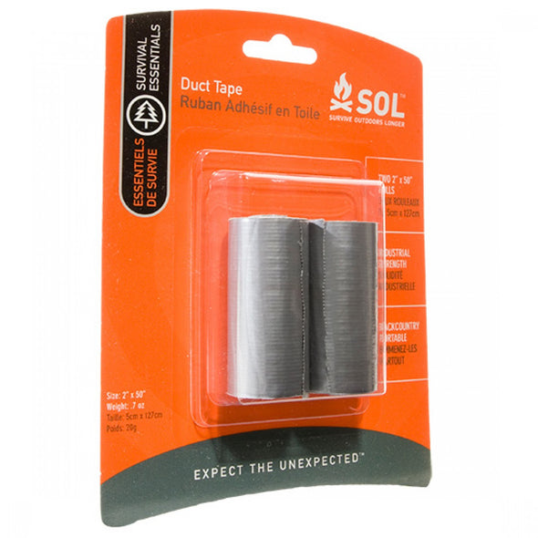 SOL Duct Tape, 2 x 50" Rolls in Packaging