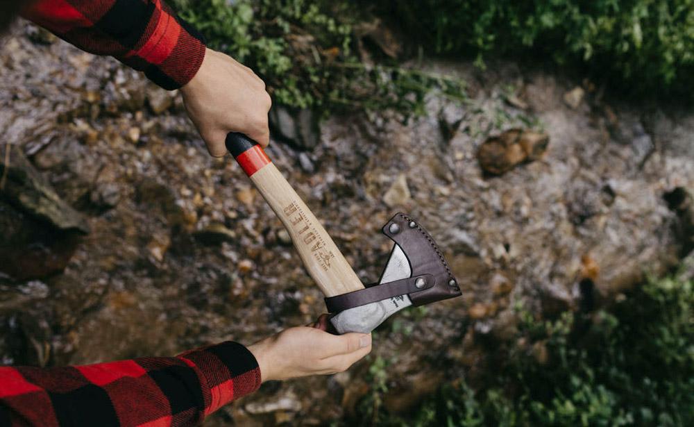 Adler Rheinland Hatchet in Use